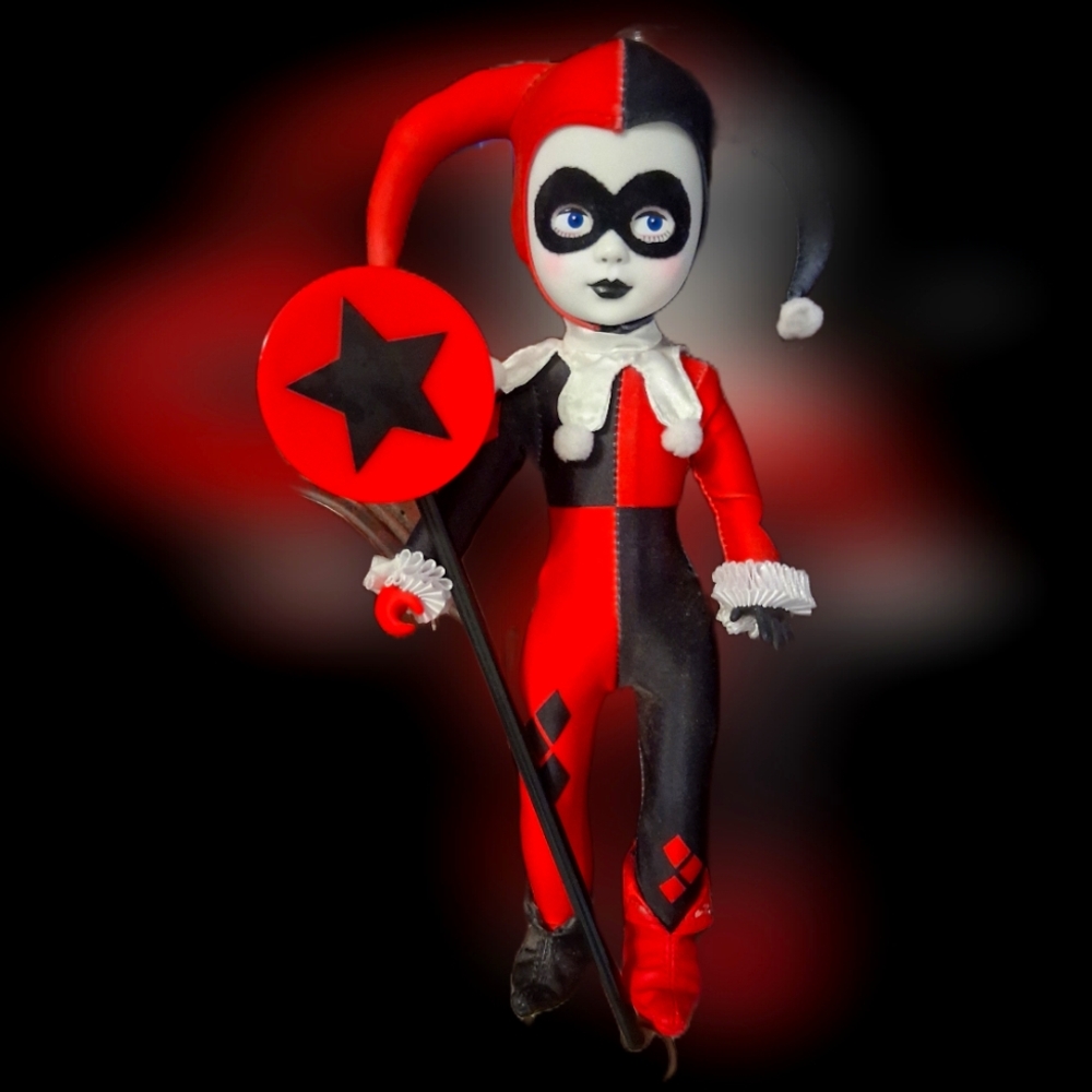 Harlequin Jester Figurine - Red and Black